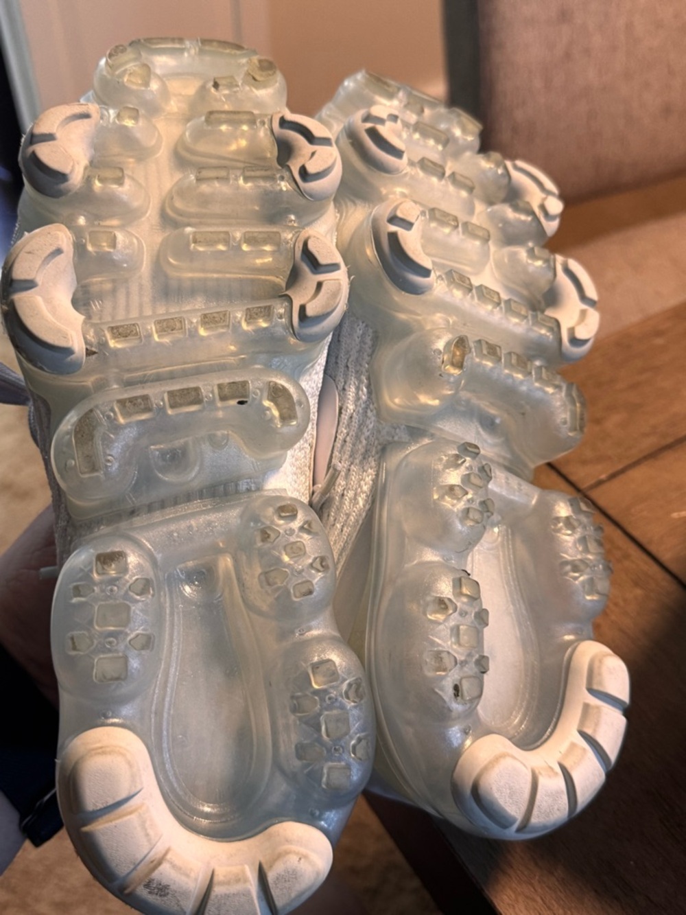 Nike Air VaporMax Flyknit 3 Pure Platinum (Women's) size 6 with box preowned - Picture 5 of 7